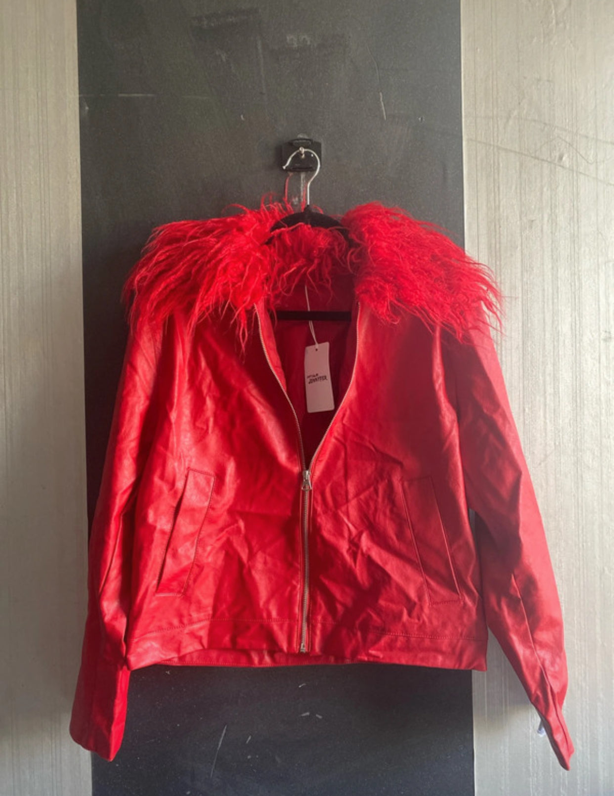 Veste avec col duveteux